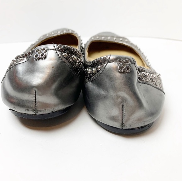 Coach Delia silver studded ballet flats - Picture 5 of 7